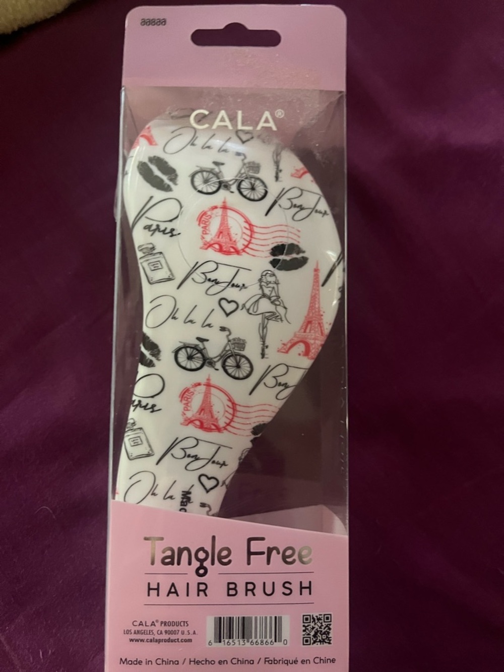 Tangle Free Hair Brush - Paris Print